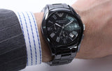 Buy Shop Emporio Armani Valente Chronograph Black Dial Black Ceramic Strap Watch For Men - AR1400 USA Online
