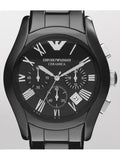 Buy Shop Emporio Armani Valente Chronograph Black Dial Black Ceramic Strap Watch For Men - AR1400 USA Online
