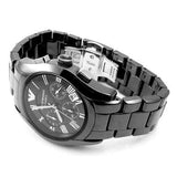 Buy Shop Emporio Armani Valente Chronograph Black Dial Black Ceramic Strap Watch For Men - AR1400 USA Online