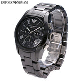 Buy Shop Emporio Armani Valente Chronograph Black Dial Black Ceramic Strap Watch For Men - AR1400 USA Online