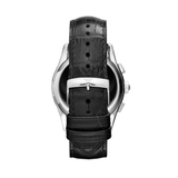 Buy Shop Emporio Armani Valente Chronograph Black Dial Black Leather Strap Watch For Men - AR1633 USA Online
