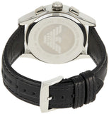 Buy Shop Emporio Armani Valente Chronograph Black Dial Black Leather Strap Watch For Men - AR1633 USA Online