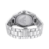 Buy Shop Emporio Armani Valente Chronograph Black Dial Silver Stainless Steel Watch For Men - AR0673 USA Online