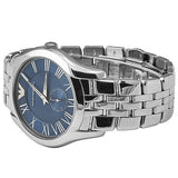 Buy Shop Emporio Armani Valente Chronograph Blue Dial Silver Steel Strap Watch For Men - AR1789 USA Online