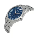 Buy Shop Emporio Armani Valente Chronograph Blue Dial Silver Steel Strap Watch For Men - AR1789 USA Online
