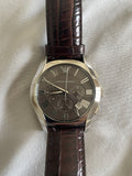 Buy Shop Emporio Armani Valente Chronograph Brown Dial Brown Leather Strap Watch For Men - AR0671 USA Online