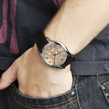 Buy Shop Emporio Armani Valente Chronograph Brown Dial Brown Leather Strap Watch For Men - AR1785 USA Online