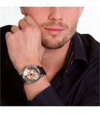 Buy Shop Emporio Armani Valente Chronograph Brown Dial Brown Leather Strap Watch For Men - AR1785 USA Online