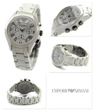 Buy Shop Emporio Armani Valente Chronograph Grey Dial Grey Steel Strap Watch For Men - AR1460 USA Online