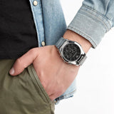 Buy Shop Emporio Armani Valente Chronograph Quartz Black Dial Silver Steel Strap Watch For Men - AR11083 USA Online