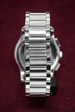 Emporio Armani Valente Chronograph Quartz Black Dial Silver Steel Strap Watch For Men - AR11083