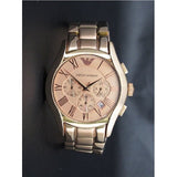 Buy Shop Emporio Armani Valente Chronograph Rose Gold Dial Rose Gold Steel Strap Watch For Men - AR0365 USA Online