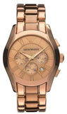 Buy Shop Emporio Armani Valente Chronograph Rose Gold Dial Rose Gold Steel Strap Watch For Men - AR0365 USA Online