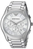 Buy Shop Emporio Armani Valente Chronograph Silver Dial Silver Steel Strap Watch For Men - AR11081 USA Online