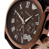 Buy Shop Emporio Armani Valente Classic Brown Dial Brown Leather Strap Watch For Men - AR1609 USA Online