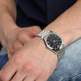 Buy Shop Emporio Armani Valente Quartz Black Dial Silver Steel Strap Watch For Men - AR11086 USA Online