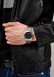 Buy Shop Emporio Armani Valente Quartz Black Dial Silver Steel Strap Watch For Men - AR11086 USA Online