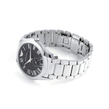 Buy Shop Emporio Armani Valente Quartz Black Dial Silver Steel Strap Watch For Men - AR11086 USA Online
