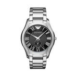Buy Shop Emporio Armani Valente Quartz Black Dial Silver Steel Strap Watch For Men - AR11086 USA Online