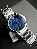 Buy Shop Emporio Armani Valente Quartz Blue Dial Silver Steel Strap Watch For Men - AR11085 USA Online