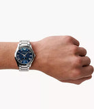Buy Shop Emporio Armani Valente Quartz Blue Dial Silver Steel Strap Watch For Men - AR11085 USA Online