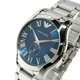 Buy Shop Emporio Armani Valente Quartz Blue Dial Silver Steel Strap Watch For Men - AR11085 USA Online