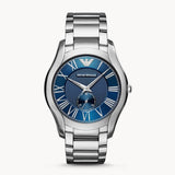 Buy Shop Emporio Armani Valente Quartz Blue Dial Silver Steel Strap Watch For Men - AR11085 USA Online