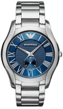 Buy Shop Emporio Armani Valente Quartz Blue Dial Silver Steel Strap Watch For Men - AR11085 USA Online