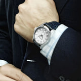 Buy Shop Emporio Armani Valente Quartz Silver Dial Grey Leather Strap Watch For Men - AR1666 USA Online