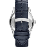 Buy Shop Emporio Armani Valente Quartz Silver Dial Grey Leather Strap Watch For Men - AR1666 USA Online