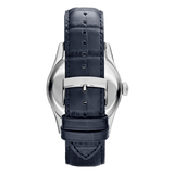 Buy Shop Emporio Armani Valente Quartz Silver Dial Grey Leather Strap Watch For Men - AR1666 USA Online