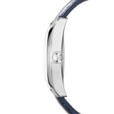 Buy Shop Emporio Armani Valente Quartz Silver Dial Grey Leather Strap Watch For Men - AR1666 USA Online