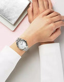 Buy Shop Emporio Armani Valeria Quartz Mother of Pearl Dial Silver Steel Strap Watch For Women - AR11030 USA Online