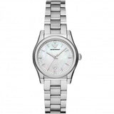 Buy Shop Emporio Armani Valeria Quartz Mother of Pearl Dial Silver Steel Strap Watch For Women - AR11030 USA Online