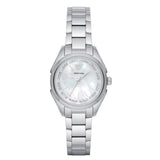 Buy Shop Emporio Armani Valeria Quartz Mother of Pearl Dial Silver Steel Strap Watch For Women - AR11030 USA Online