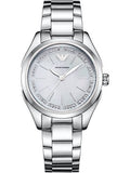 Buy Shop Emporio Armani Valeria Quartz Mother of Pearl Dial Silver Steel Strap Watch For Women - AR11030 USA Online