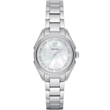 Buy Shop Emporio Armani Valeria Quartz Mother of Pearl Dial Silver Steel Strap Watch For Women - AR11030 USA Online