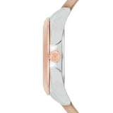 Buy Shop Emporio Armani Valeria Quartz White Dial Beige Leather Strap Watch For Women - AR11031 USA Online