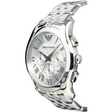 Buy Shop Emporio Armani Velente Chronograph Quartz Silver Dial Silver Steel Strap Watch For Men - AR1702 USA Online