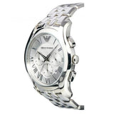Buy Shop Emporio Armani Velente Chronograph Quartz Silver Dial Silver Steel Strap Watch For Men - AR1702 USA Online