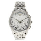 Buy Shop Emporio Armani Velente Chronograph Quartz Silver Dial Silver Steel Strap Watch For Men - AR1702 USA Online