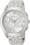 Buy Shop Emporio Armani Velente Chronograph Quartz Silver Dial Silver Steel Strap Watch For Men - AR1702 USA Online