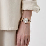 Buy Shop Emporio Armani Gianni T-Bar Crystals Silver Dial Rose Gold Steel Strap Watch For Women - AR11446 USA Online