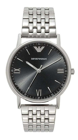 Buy Shop Emporio Armani Kappa Black Dial Silver Steel Strap Watch For Men - AR11152 USA Online