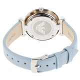 Buy Shop Emporio Armani White Dial Light Blue Leather Strap Watch For Women - AR11002 USA Online