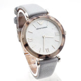Buy Shop Emporio Armani White Dial Light Blue Leather Strap Watch For Women - AR11002 USA Online