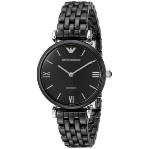 Buy Shop Emporio Armani Ceramica Black Dial Black Ceramic Strap Watch For Women - AR1487 USA Online