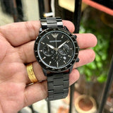 Buy Shop Emporio Armani World Explorer Black Dial Black Steel Strap Watch for Men - AR11398 USA Online