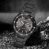 Buy Shop Emporio Armani World Explorer Black Dial Black Steel Strap Watch for Men - AR11398 USA Online