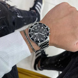 Buy Shop Emporio Armani World Explorer Black Dial Silver Steel Strap Watch for Men - AR11739 USA Online